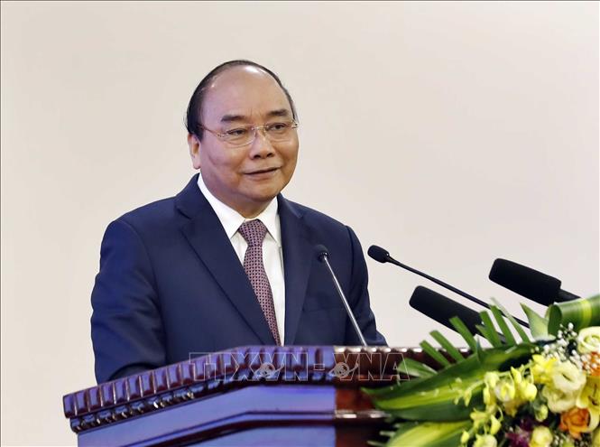  Trong ảnh: Thủ tướng Nguyễn Xuân Phúc phát biểu. Ảnh: Thống Nhất - TTXVN