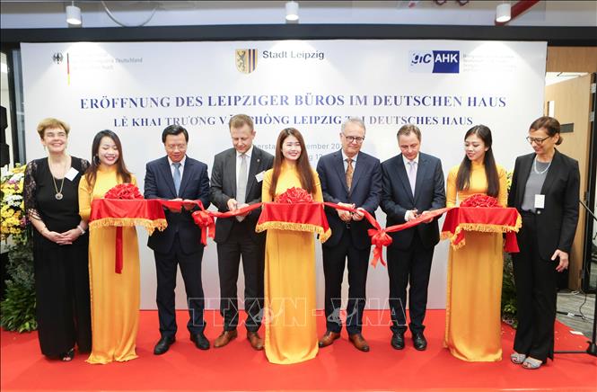 Trong ảnh: Ngày 7/12/2018, Leipzig - thành phố đầu tiên của CHLB Đức chính thức mở văn phòng đại diện tại Việt Nam, đặt tại Ngôi Nhà Đức - Deutsches Haus tại Quận 1, TP. Hồ Chí Minh. Ảnh: TTXVN phát