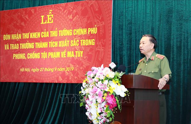 Trong ảnh: Bộ trưởng Bộ Công an Tô Lâm phát biểu. Ảnh: Doãn Tấn - TTXVN