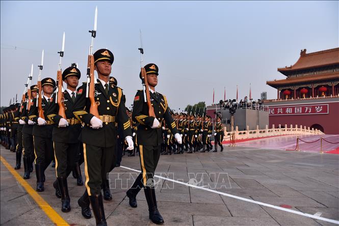 Quang cảnh Lễ diễu binh, diễu hành. Ảnh: Lương Tuấn-P/v TTXVN tại Bắc Kinh