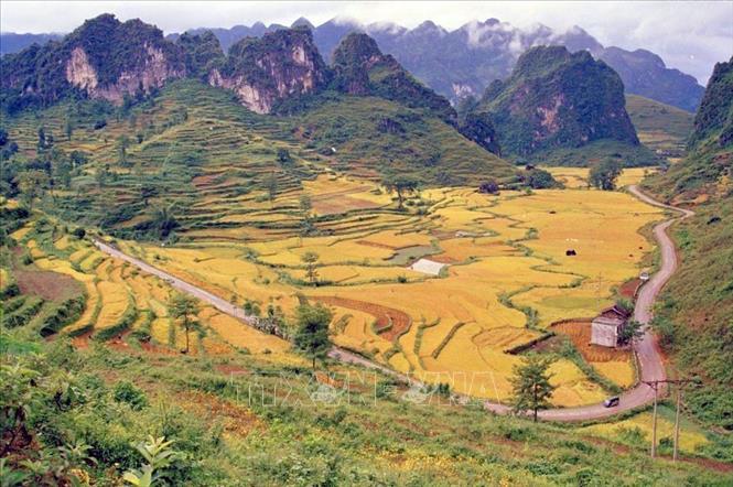Trong ảnh: Đèo Mã Phục ở xã Quốc Toản, huyện Trà Lĩnh (Cao Bằng) nổi tiếng bởi sự hiểm trở và vẻ đẹp thiên nhiên kỳ vĩ. Ảnh: TTXVN