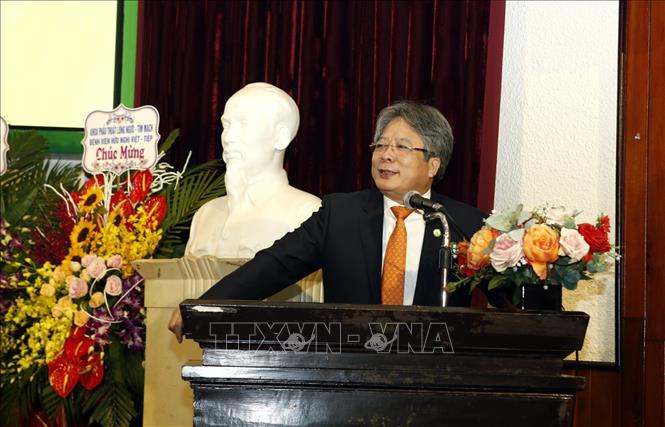 Trong ảnh: PGS.TS Trần Bình Giang, Giám đốc Bệnh viện Hữu Nghị Việt Đức phát biểu. Ảnh: Dương Ngọc – TTXVN