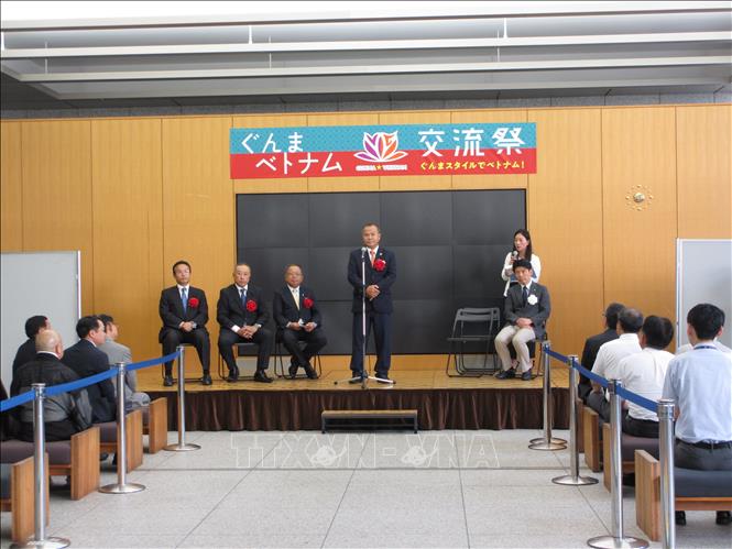 Trong ảnh: Đại sứ Việt Nam tại Nhật Bản Vũ Hồng Nam phát biểu khai mạc. Ảnh: Đào Tùng - Phóng viên TTXVN tại Nhật Bản