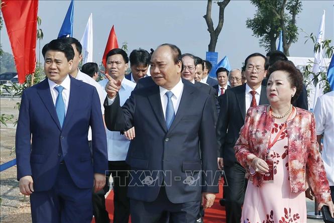 Photo: PM Nguyen Xuan Phuc and delegates attend the project's ground-breaking ceremony. VNA Photo: Thống Nhất