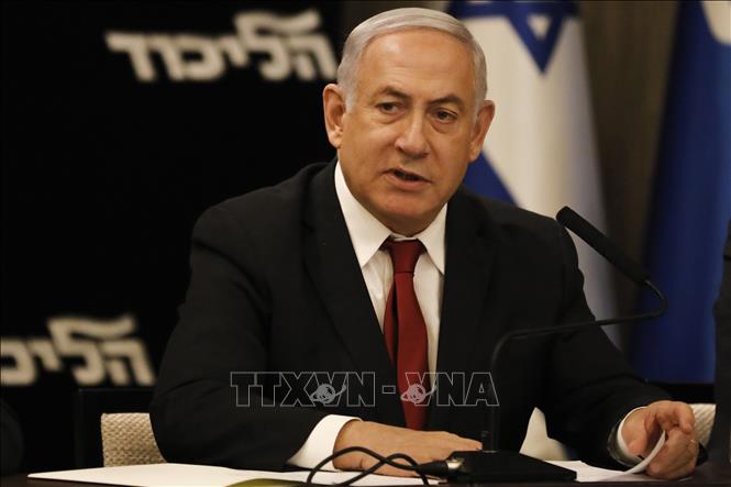 Trong ảnh: Thủ tướng Israel Benjamin Netanyahu phát biểu trong cuộc họp ở Jerusalem ngày 18/9/2019. Ảnh: AFP/TTXVN