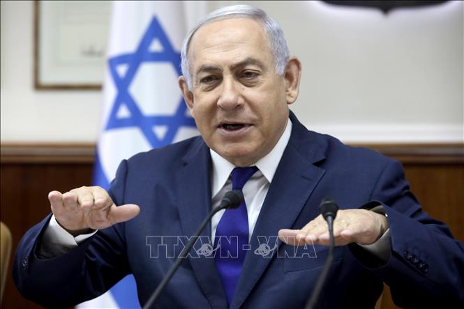 Trong ảnh: Thủ tướng Israel Benjamin Netanyahu phát biểu trong cuộc họp ở Jerusalem ngày 3/9/2019. Ảnh: AFP/TTXVN