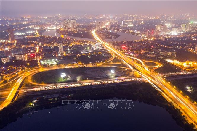 Trong ảnh: Các tuyến đường giao thông hiện đại phía Nam của Thủ đô. Ảnh: Ngọc Hà - TTXVN