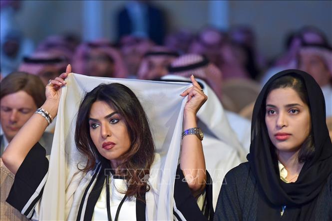 Trong ảnh: Phụ nữ Saudi Arabia tham dự một hội nghị ở Riyadh ngày 18/9/2019. Ảnh: AFP/ TTXVN