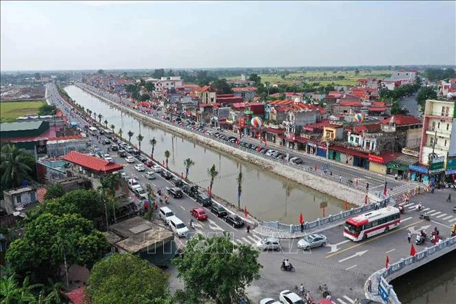 Trong ảnh: Toàn cảnh dự án đầu tư cải tạo, nâng cấp đường nối từ Cầu Lạng Am đến Cầu Nhân Mục, huyện Vĩnh Bảo. Ảnh: TTXVN phát