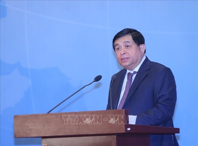 Trong ảnh: Bộ trưởng Bộ Kế hoạch và Đầu tư Nguyễn Chí Dũng phát biểu tại diễn đàn. Ảnh: Danh Lam - TTXVN