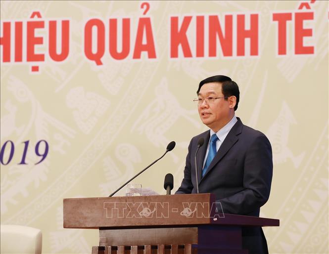 Trong ảnh: Phó Thủ tướng Vương Đình Huệ, Trưởng Ban chỉ đạo Đổi mới, phát triển và nâng cao hiệu quả kinh tế tập thể phát biểu. Ảnh: Lâm Khánh – TTXVN