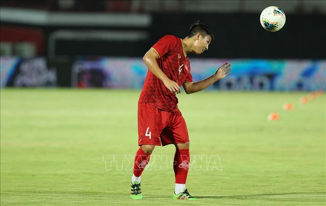 Hậu vệ Bùi Tiến Dũng. Ảnh: Hoàng Linh - TTXVN