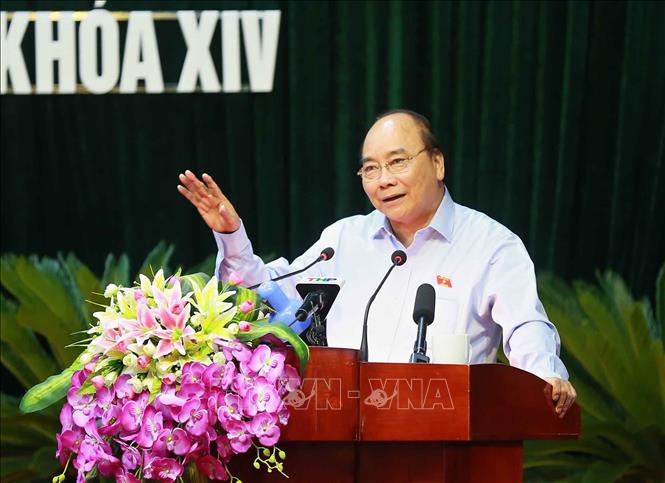 Trong ảnh: Thủ tướng Nguyễn Xuân Phúc phát biểu. Ảnh: Doãn Tấn - TTXVN