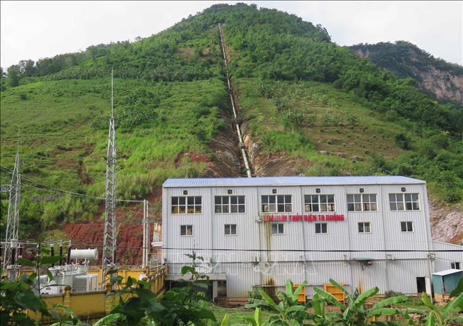 Trong ảnh: Nhà máy thủy điện To Buông tại xã Tú Nang, huyện Yên Châu, tỉnh Sơn La. Ảnh: Nguyễn Cường - TTXVN