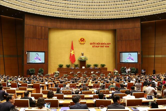 Trong ảnh: Chủ tịch Quốc hội Nguyễn Thị Kim Ngân phát biểu khai mạc. Ảnh: Dương Giang -TTXVN
