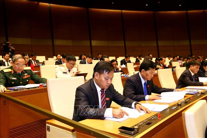 Trong ảnh: Các đại biểu Quốc hội tham dự phiên khai mạc. Ảnh: Dương Giang - TTXVN