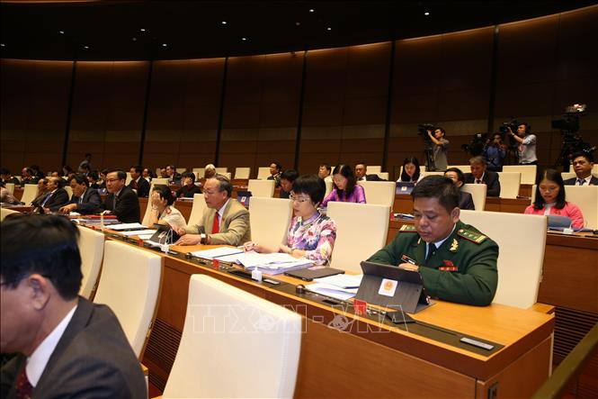 Trong ảnh: Các đại biểu Quốc hội tham dự phiên khai mạc. Ảnh: Dương Giang - TTXVN