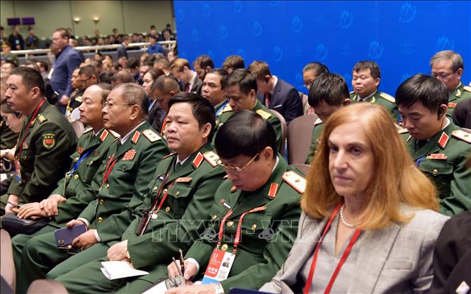 Trong ảnh: Các đại biểu đoàn Việt Nam tham dự Diễn đàn. Ảnh: Bùi Tuấn– Phóng viên TTXVN tại Trung Quốc

