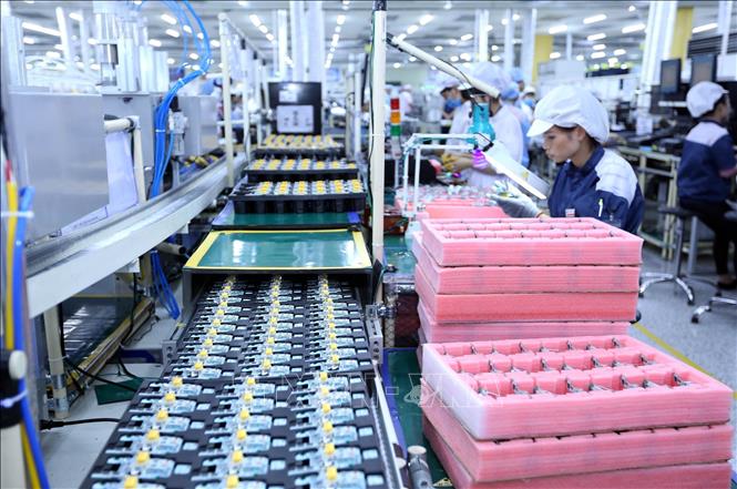 Photo: A corner of the Nexcon Vina Co.Ltd in the northern province of Bac Ninh. VNA Photo: Danh Lam