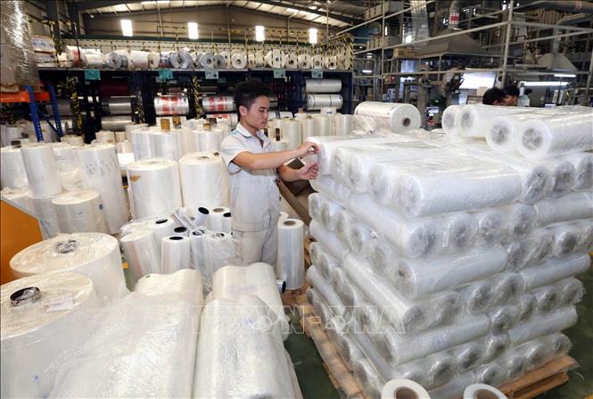 Trong ảnh: Sản phẩm bao bì của công ty. Ảnh: Danh Lam - TTXVN