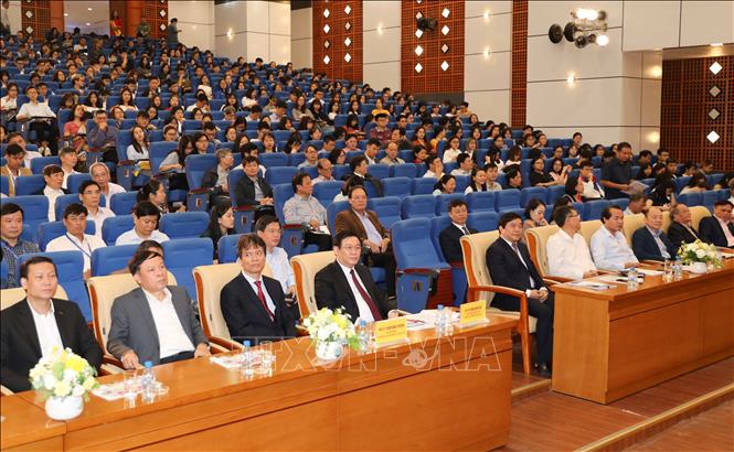 Trong ảnh: Phó Thủ tướng Vương Đình Huệ cùng các đại biểu dự hội thảo. Ảnh: Thanh Tùng-TTXVN