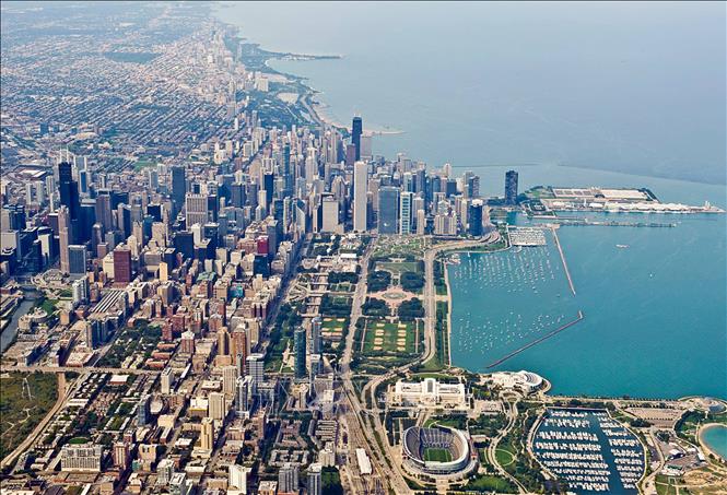 Trong ảnh: Quang cảnh thành phố Chicago, Illinois, Mỹ. Ảnh: AFP/ TTXVN