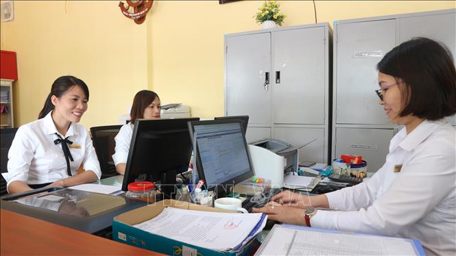 Trong ảnh: Các cán bộ làm việc tại bộ phận 