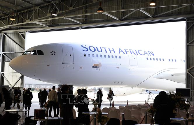 Trong ảnh (tư liệu): Máy bay của hãng hàng không South African Airways (SAA) của Nam Phi. Ảnh: AFP/ TTXVN