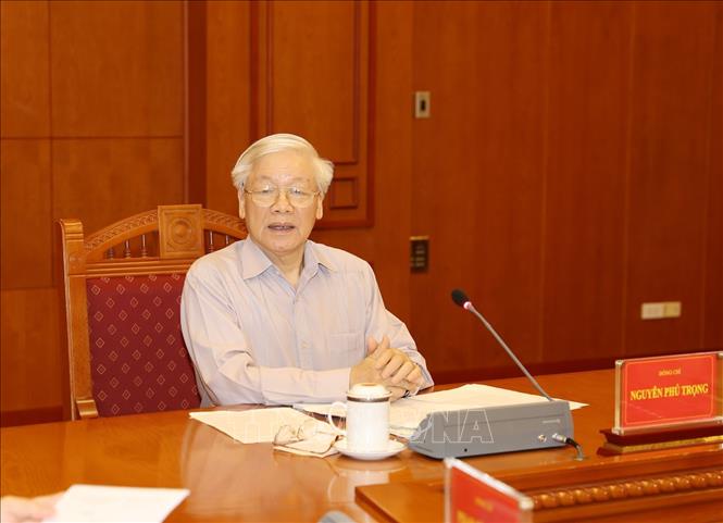 Trong ảnh:Tổng Bí thư, Chủ tịch nước Nguyễn Phú Trọng phát biểu chỉ đạo cuộc họp. Ảnh: Trí Dũng – TTXVN