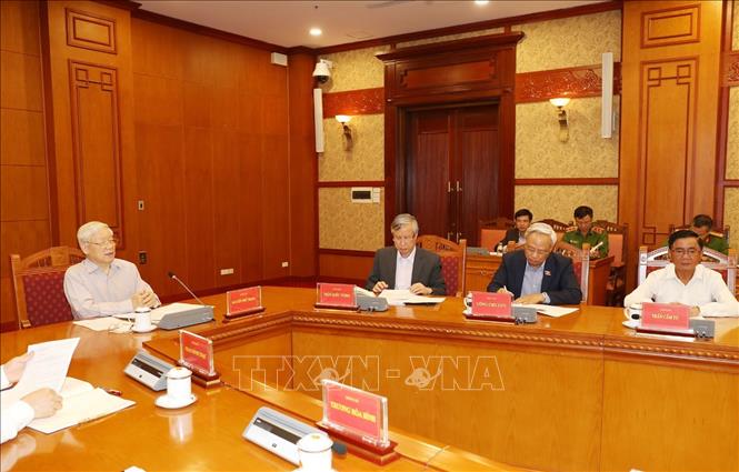 Trong ảnh:Tổng Bí thư, Chủ tịch nước Nguyễn Phú Trọng phát biểu chỉ đạo cuộc họp. Ảnh: Trí Dũng – TTXVN