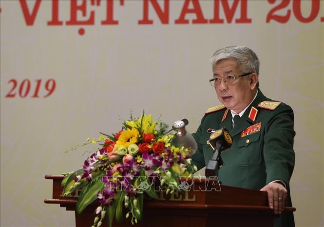 Trong ảnh: Thượng tướng Nguyễn Chí Vịnh, Thứ trưởng Bộ Quốc phòng khai mạc buổi lễ. Ảnh: Dương Giang - TTXVN