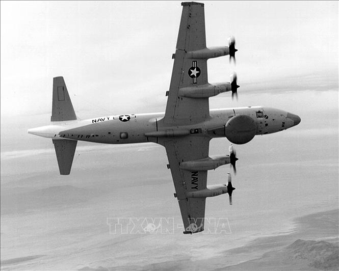 Trong ảnh (tư liệu): Máy bay trinh sát EP-3E của Hải quân Mỹ. Ảnh: AFP/TTXVN
