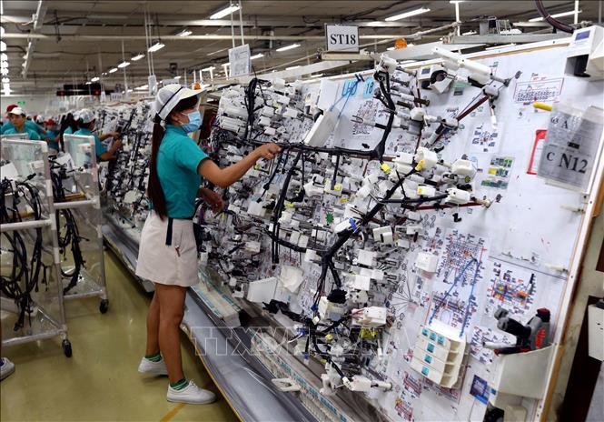 Photo: The Japan-invested Furukawa Automotive Parts VietnamCo. Ltd. at Tan Thuan EPZ. VNA Photo: Danh Lam