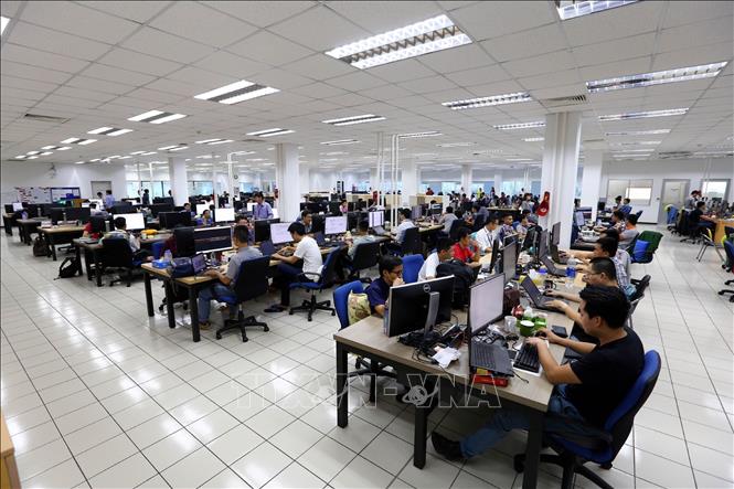 Photo: The Japan-invested Renesas Design Vietnam Co. Ltd. at Tan Thuan EPZ. VNA Photo: Danh Lam