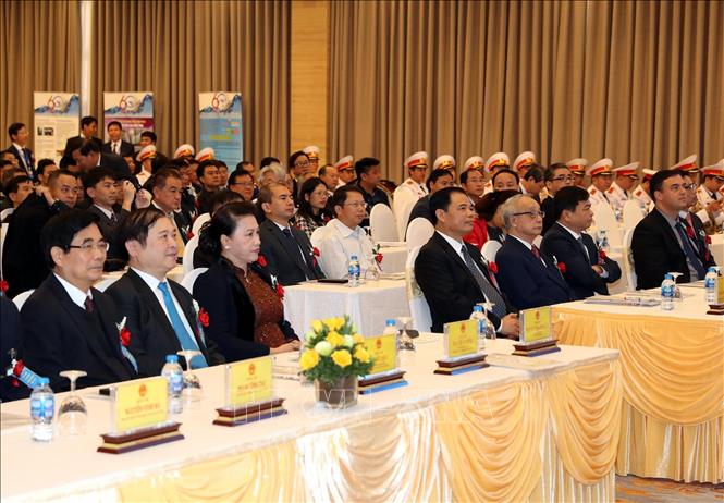 Trong ảnh: Chủ tịch Quốc hội Nguyễn Thị Kim Ngân cùng các đại biểu tham dự buổi lễ. Ảnh: Trọng Đức - TTXVN