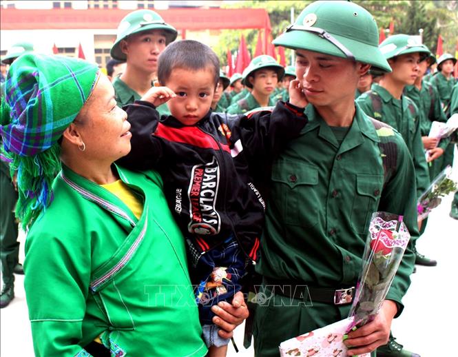 Lễ giao nhận quân tỉnh Hà Giang năm 2018. Ảnh: Phi Anh - TTXVN