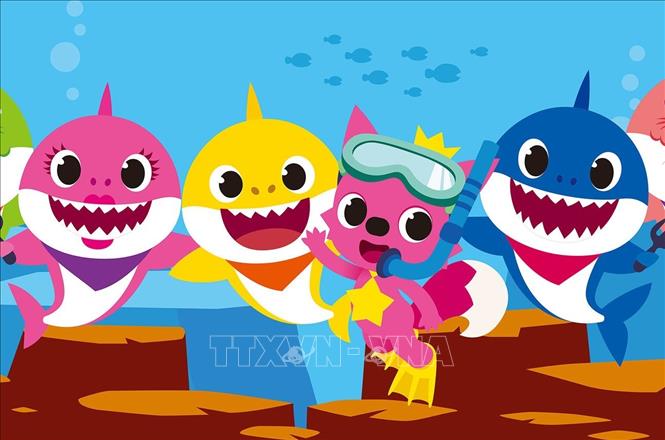 Trong ảnh: Các nhân vật hoạt hình trong bài hát “Baby Shark”. Ảnh: Billboard/ TTXVN