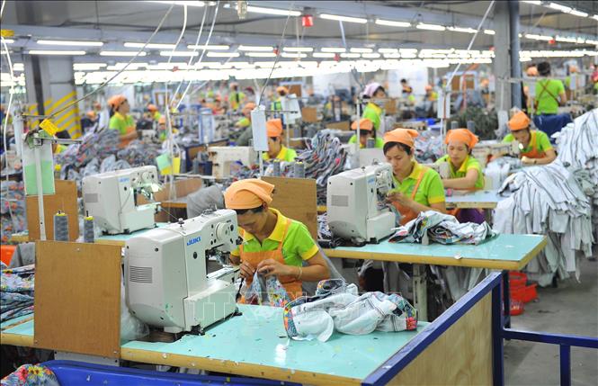 Photo: A garment factory of the Taiwan-invested Nien Hsing Textile Co. Ltd in Khanh Phu IZ, the northern province of Ninh Binh. VNA Photo: Minh Đức