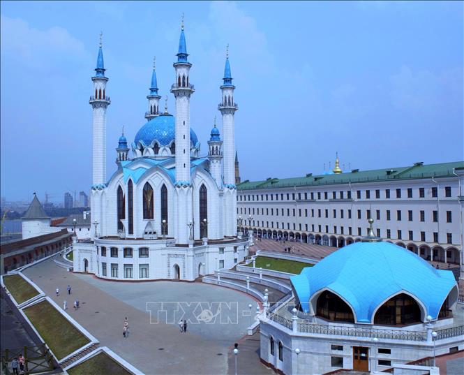 Trong ảnh: Thánh đường hồi giáo Kul Sharip là thánh đường lớn nhất châu Âu. Ảnh: Trần Hiếu - PV TTXVN tại Nga