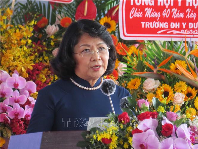 Trong ảnh: Phó Chủ tịch nước Đặng Thị Ngọc Thịnh phát biểu. Ảnh: Ánh Tuyết - TTXVN