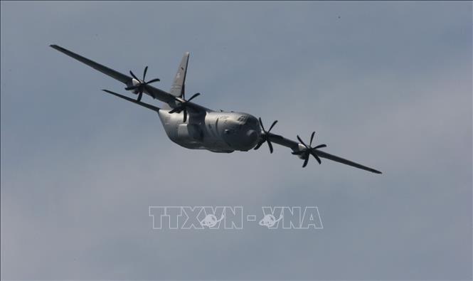Trong ảnh: Máy bay vận tải quân sự C-130 Hercules tham gia trình diễn bay tại Triển lãm hàng không quốc tế Paris tại sân bay Le Bourget (Pháp) ngày 17/6/2019. Ảnh: AFP/TTXVN