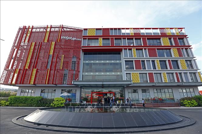 Trong ảnh: Học viện Hàng không Vietjet tại Khu Công nghệ cao Tp Hồ Chí Minh. Ảnh: Huy Hùng - TTXVN