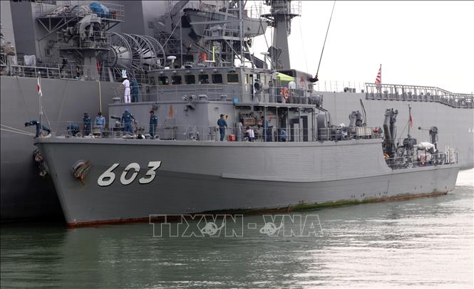 Photo: Bungo and Takashima vessels at the Tien Sa port. VNA Photo: Trần Lê Lâm