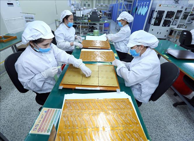 Trong ảnh: Đến hết tháng 8/2019, Hàn Quốc đã  có hơn  8000 dự án còn hiệu lực với tổng vốn đăng ký 65 tỷ USD, đứng đầu về cả tổng vốn đăng ký và tổng số dự án đầu tư tại Việt Nam. Doanh nghiệp của Hàn Quốc đóng góp 30% tổng giá trị xuất khẩu của Việt Nam trong năm 2018. Ảnh: Danh Lam – TTXVN