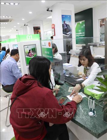 Trong ảnh: Người dân nộp thuế tại điểm thu Ngân hàng Vietcombank chi nhánh thành phố Cần Thơ. Ảnh: Phạm Hậu - TTXVN
