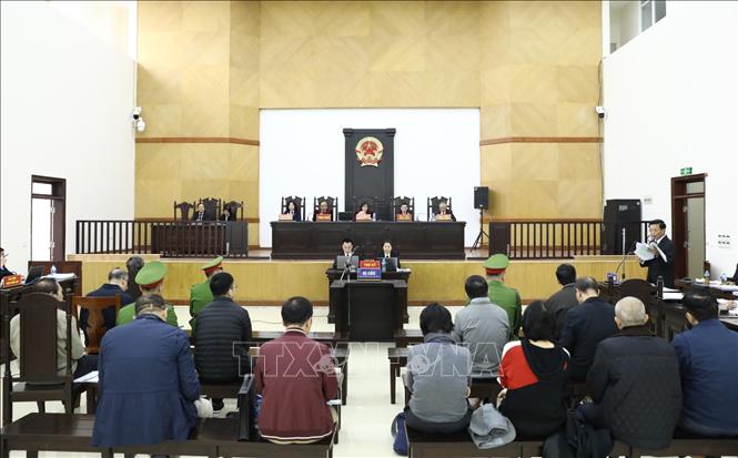 Trong ảnh: Quang cảnh phiên tòa. Ảnh: Văn Điệp – TTXVN