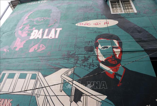 Photo: A corner of Doc Ba Lang Art Street. VNA Photo: Đặng Tuấn
