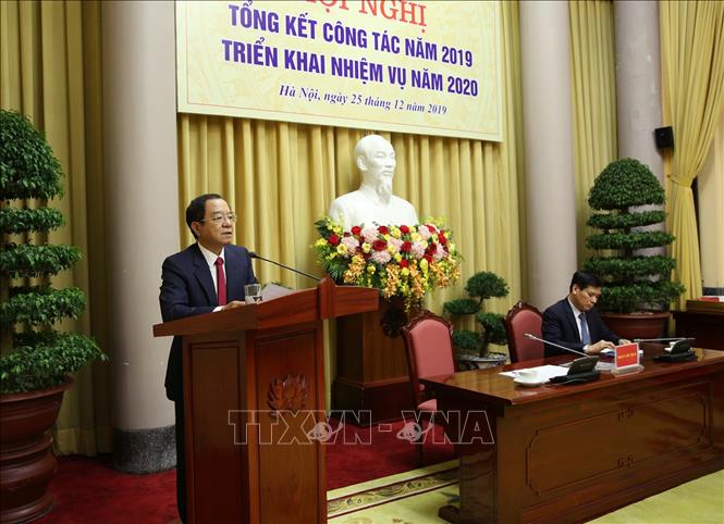 Trong ảnh: Chủ nhiệm Văn phòng Chủ tịch nước Đào Việt Trung phát biểu. Ảnh: Dương Giang - TTXVN