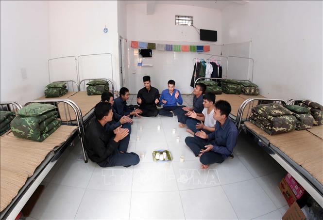 Trong ảnh: Phòng ở của học viên tại Cơ sở điều trị nghiện ma túy tỉnh Hưng Yên. Ảnh: Phạm Kiên - TTXVN