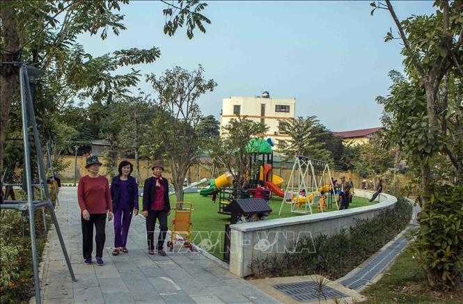Trong ảnh: Công viên 29 tháng12 được đưa vào sử dụng tháng 12/2019 đáp ứng được nhu cầu tập luyện thể dục thể thao, vui chơi của người dân. Ảnh: Hoàng Hùng - TTXVN

